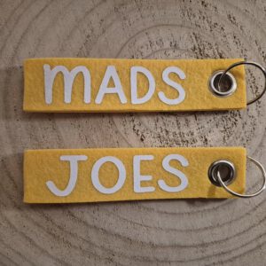 Vilt sleutelhanger met naam