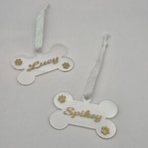 Platte kerst hangers.