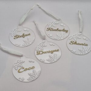 Platte kerstbal hangers