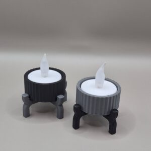 Set van 2 theelichthouders + theelichtjes