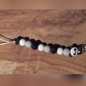 Speenkoord zwart wit grijs