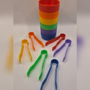 Set van 6 zeefjes + 6 tangen