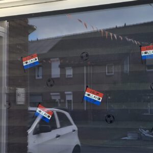 Statische raamstickers hup holland hup