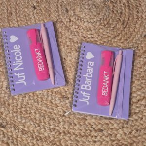 Notitieboekje met marker + pen