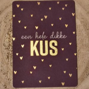 Mini kaartje een hele dikke kus
