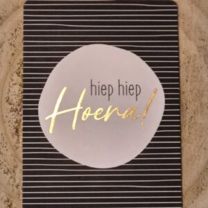 Mini kaartje hiep hiep hoera