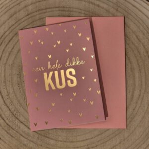 Wenskaart dikke kus
