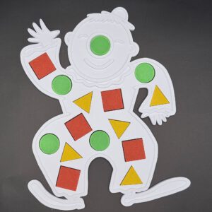 Clown klein met groene neus set - met vormpjes om zelf erin te puzzelen
