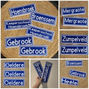Statische raamsticker woonplaats