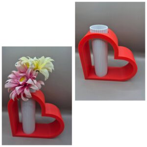 Bloemenvaas in hart (geschikt voor kunstbloemen)
