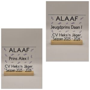 Glasplaat carnaval prins