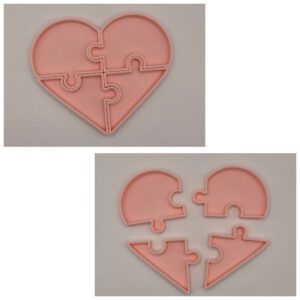 Puzzel hart vulvormen / bakjes