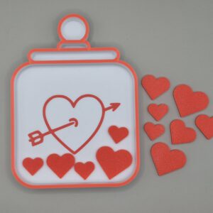 Open pot met hartjes