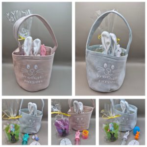 Paasmandje met hengsel gevuld