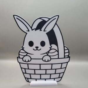 Staand beeldje mandje met paashaas