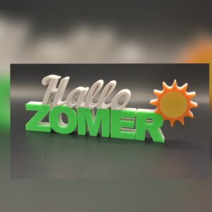 3D woord hallo zomer