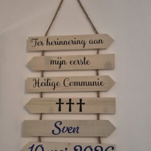 Houten pijlen met tekst of als DIY pakket