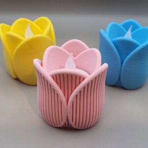 Led waxinelicht houder tulp