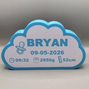 Geboorte lampje wolk