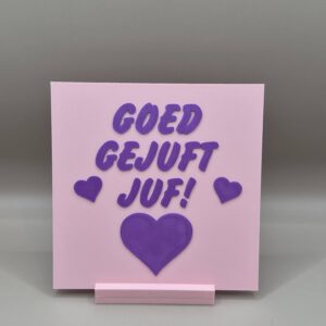 Meester / juf bordje gejuft