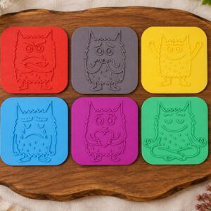 Zand stempels kleuren / emotie monsters