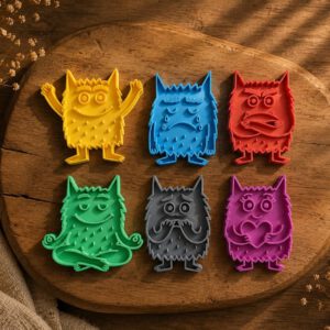 Vulvormen kleuren / emotie monsters