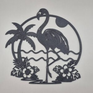 Wandcirkel flamingo