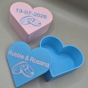 Gepersonaliseerde hartjes bakjes