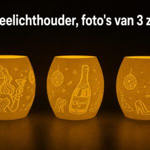Girls party theelicht houder 2