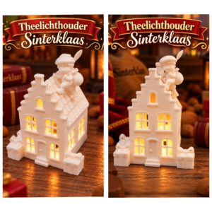 Huisje theelicht houder piet